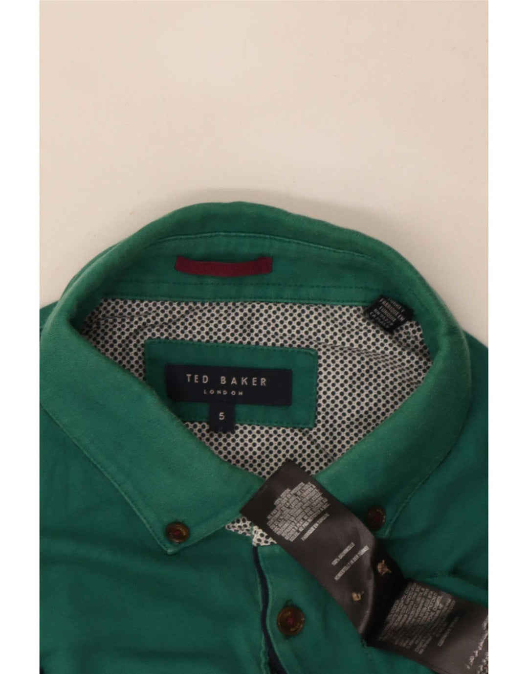 Ted Baker Polo Homme Taille 5 XL Vert Coton