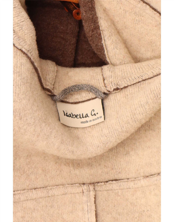 Isabella G Duffle Coat à capuche pour femme UK 14 Marron moyen Laine vierge