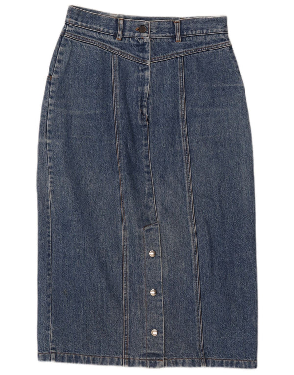 Jupe crayon en jean vintage pour femme Medium W28 Bleu