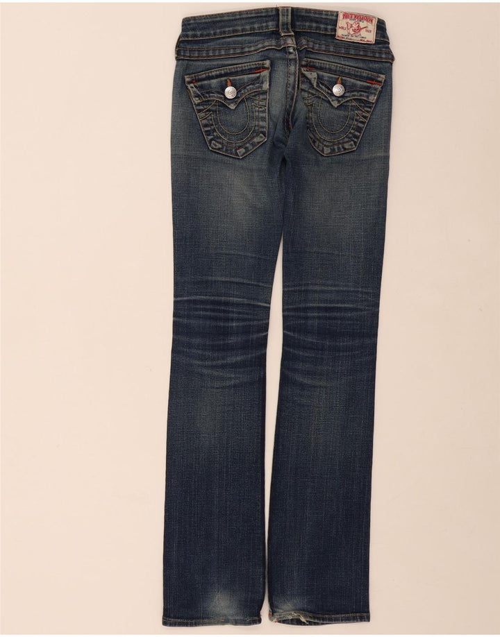 TRUE RELIGION Jean droit femme W24 L32 bleu marine coton
