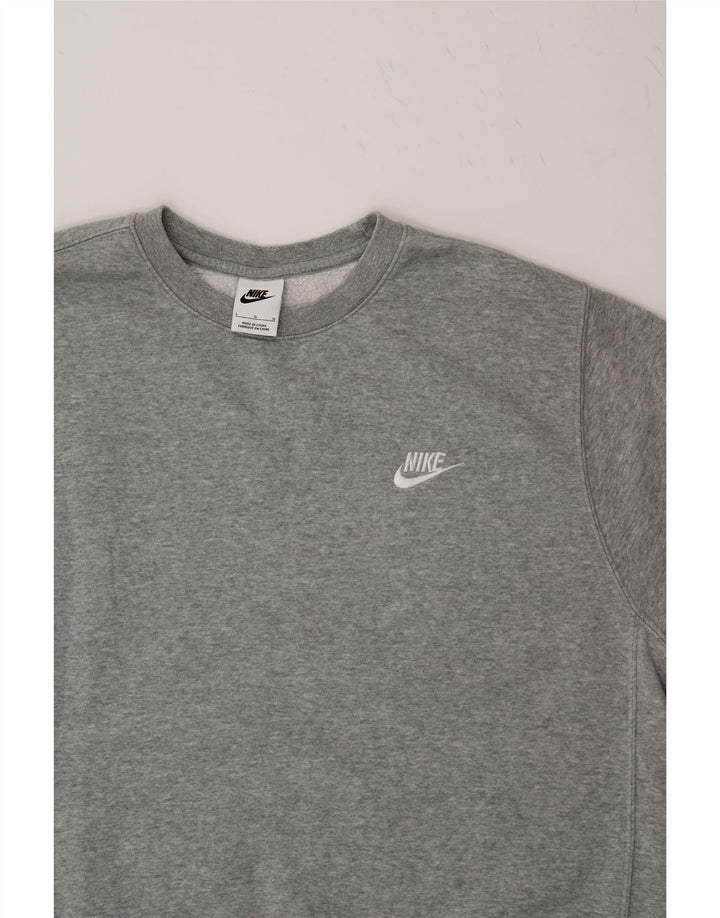 NIKE Sweat-shirt pour homme en coton gris Large