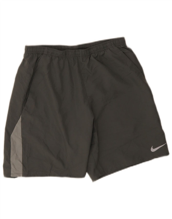 Nike Short de sport Dri Fit pour homme en polyester color block Taille S Gris