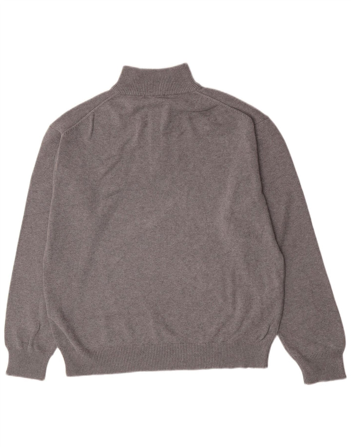 Gant Pull col zippé homme 2XL gris coton