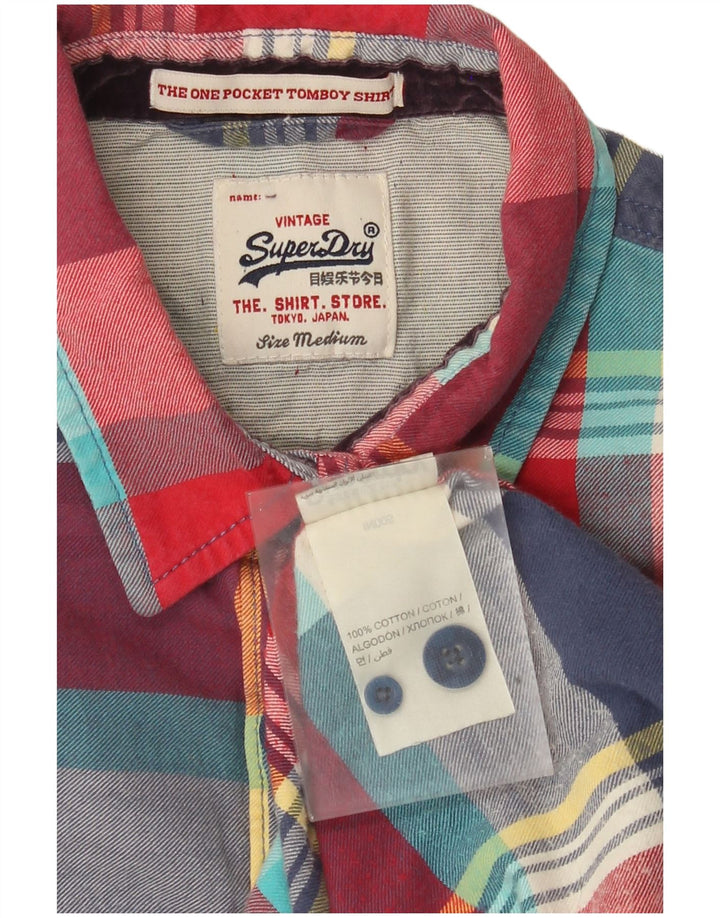 Superdry Chemise en flanelle pour femme UK 14 Medium Multicolore Check Cotton