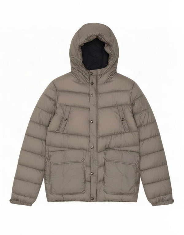 Woolrich Veste matelassée à capuche pour homme UK 40 Large Gris
