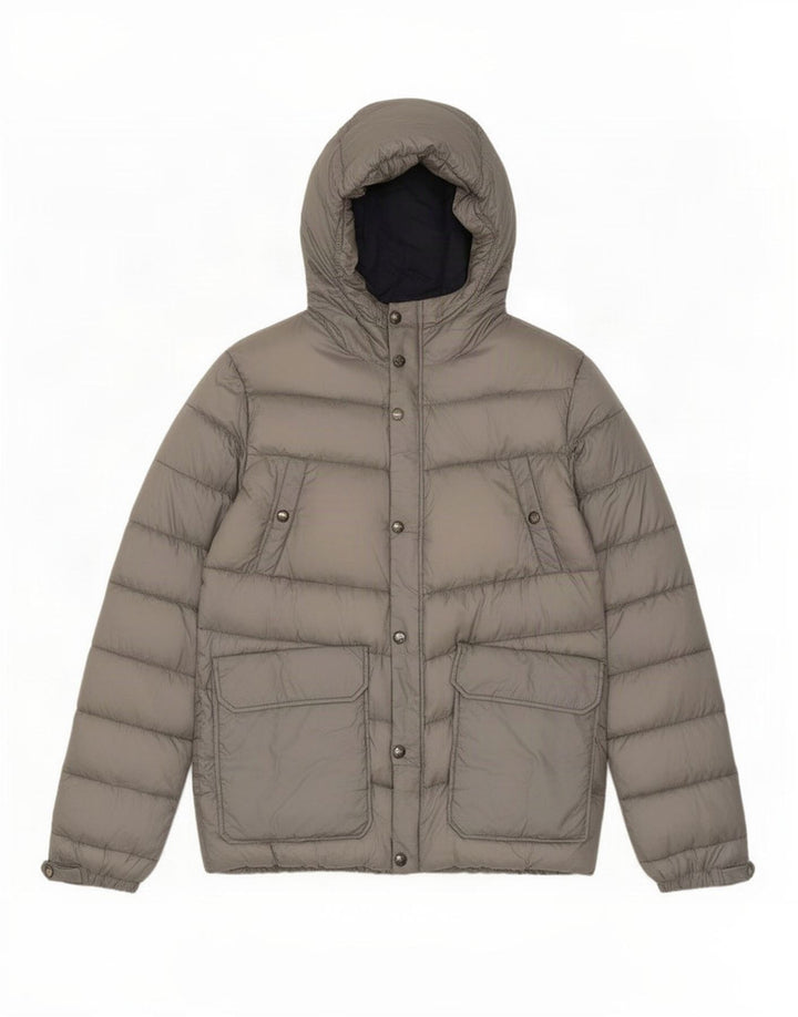 Woolrich Veste matelassée à capuche pour homme UK 40 Large Gris