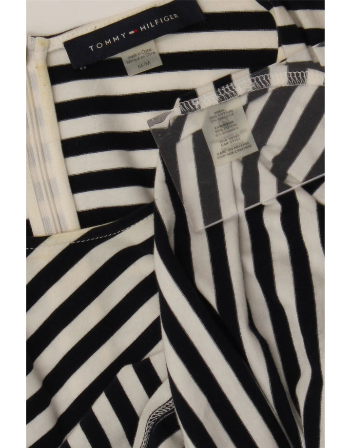 Tommy Hilfiger Robe droite pour femme UK 12 Coton rayé noir moyen