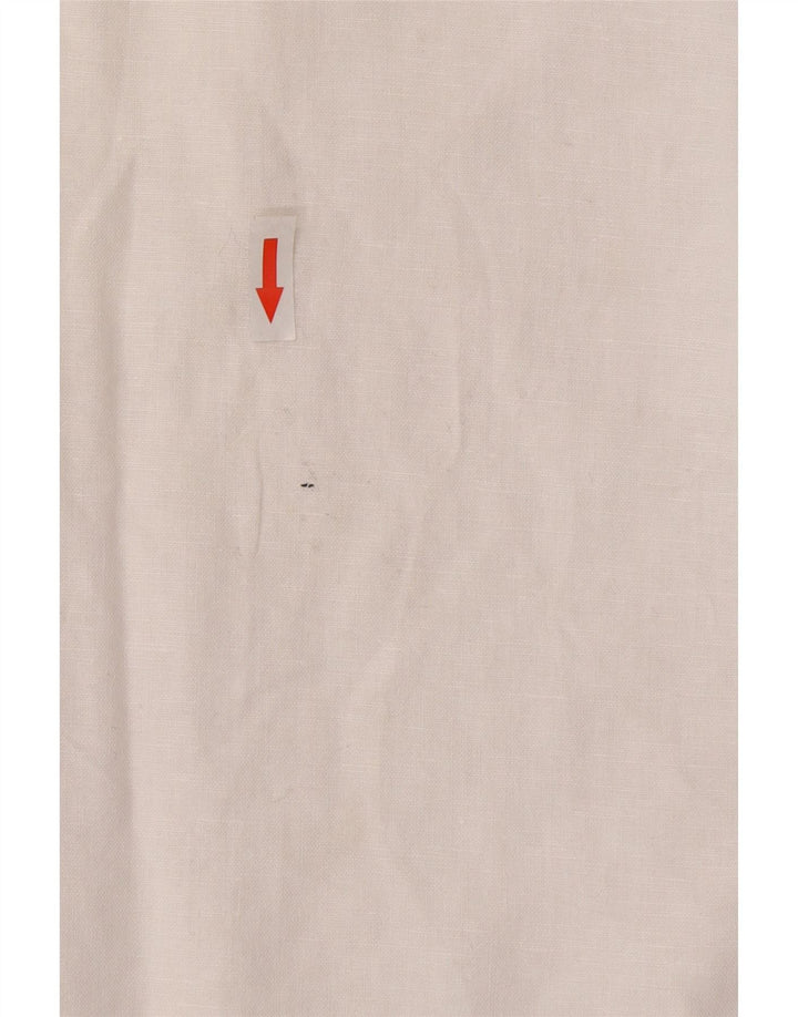 Zara Chemise décontractée à manches courtes pour femme UK 14 Blanc moyen