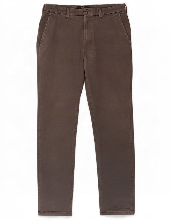 Marks & Spencer Pantalon Chino Slim Homme W32 L31 Gris Coton