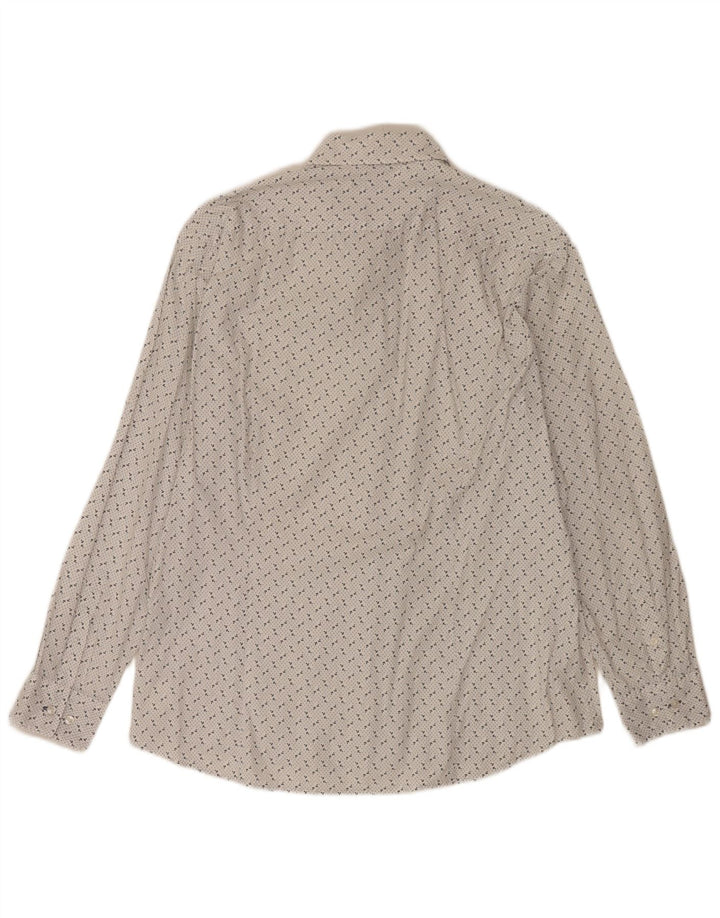 Michael Kors Chemise à motif abstrait pour hommes Grand coton blanc