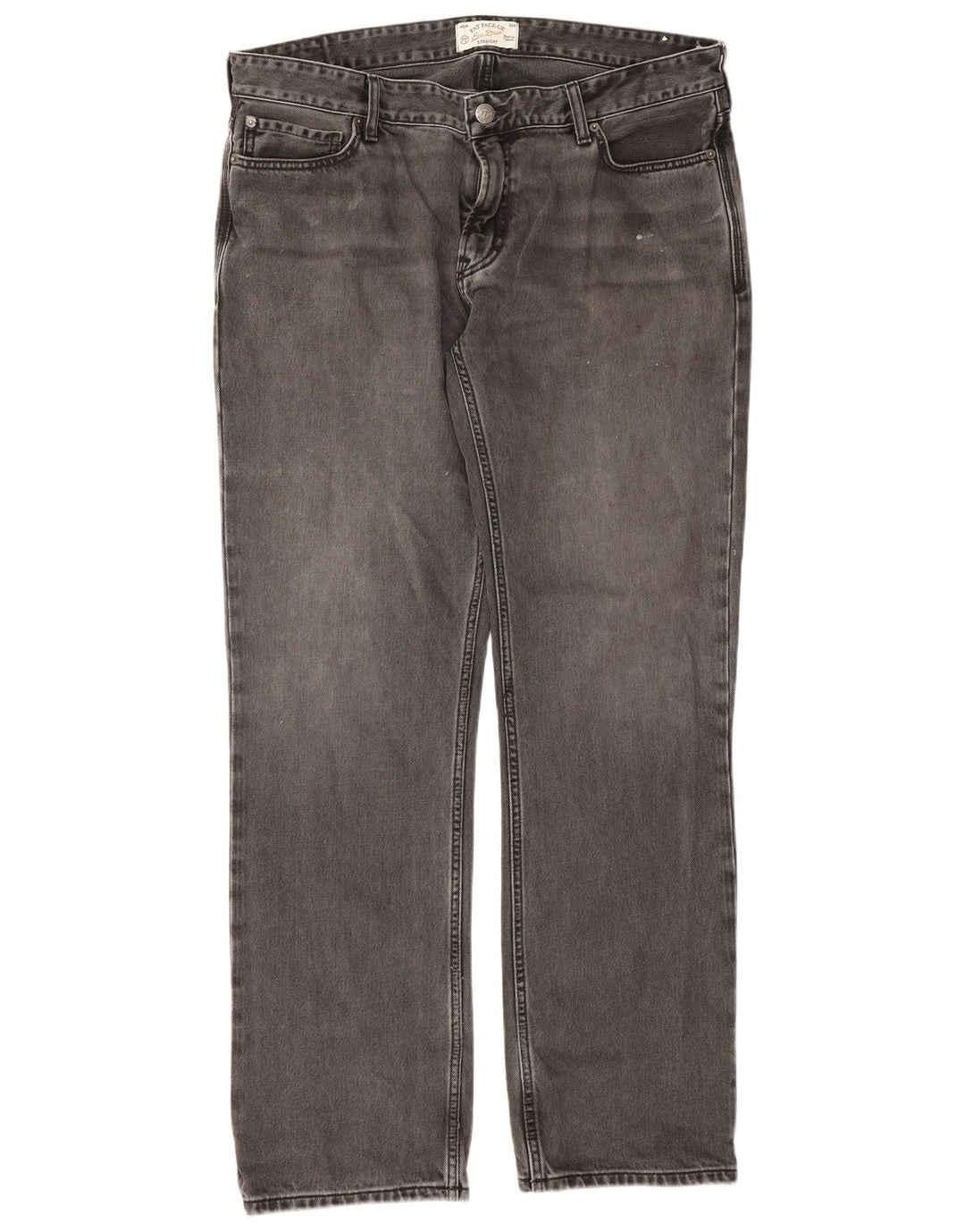 Fat Face Jean droit homme W36 L32 gris coton
