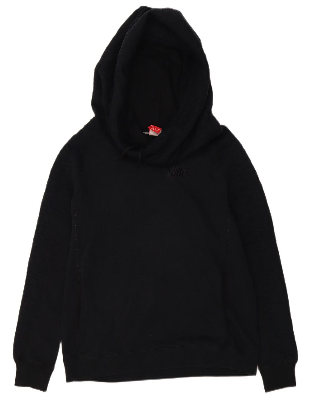 Nike Pull à capuche surdimensionné pour femme UK 14 en coton noir moyen