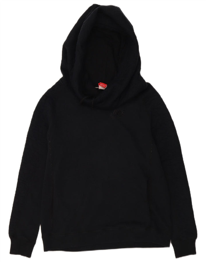 Nike Pull à capuche surdimensionné pour femme UK 14 en coton noir moyen