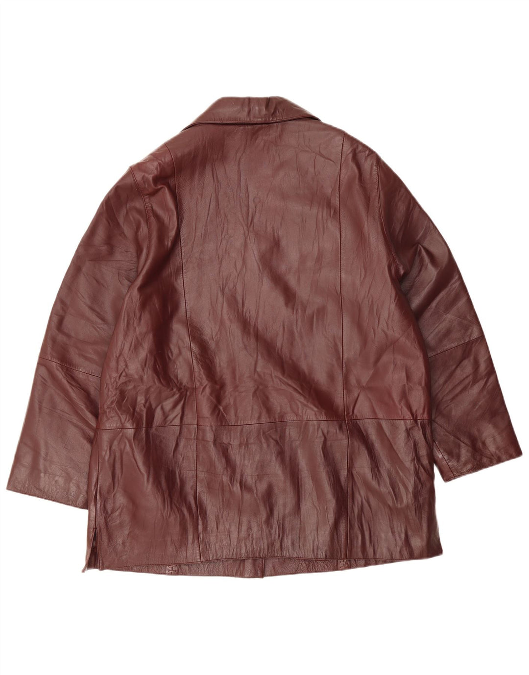 Morena Manteau en cuir pour femme EU 44 XL Bordeaux