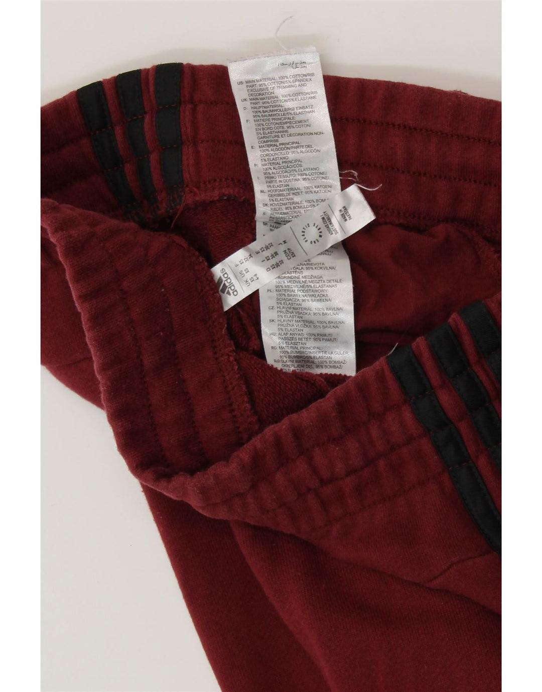 ADIDAS Pantalon de survêtement pour femme Joggers UK 4/6 XS Bordeaux Coton
