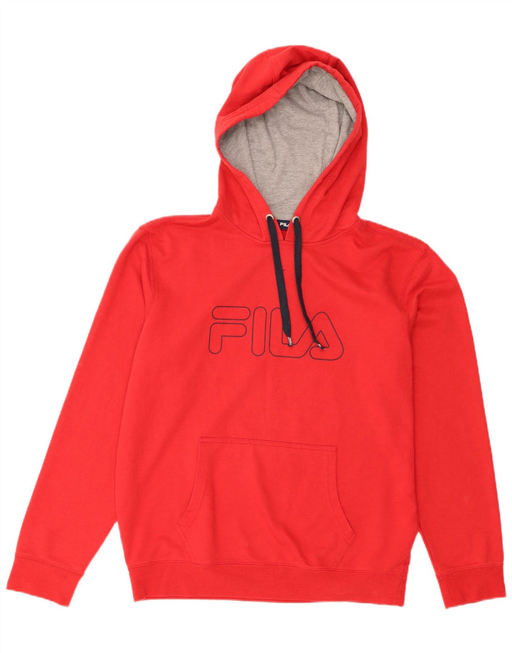 Fila Pull à capuche graphique homme grand rouge polyester