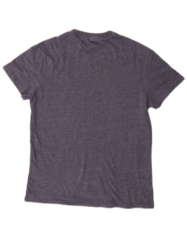 Superdry T-Shirt Homme Bleu Marine Moyen Coton