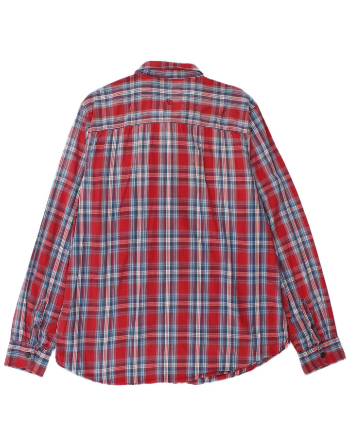 FAT FACE Chemise Homme XL Rouge Carreaux Coton