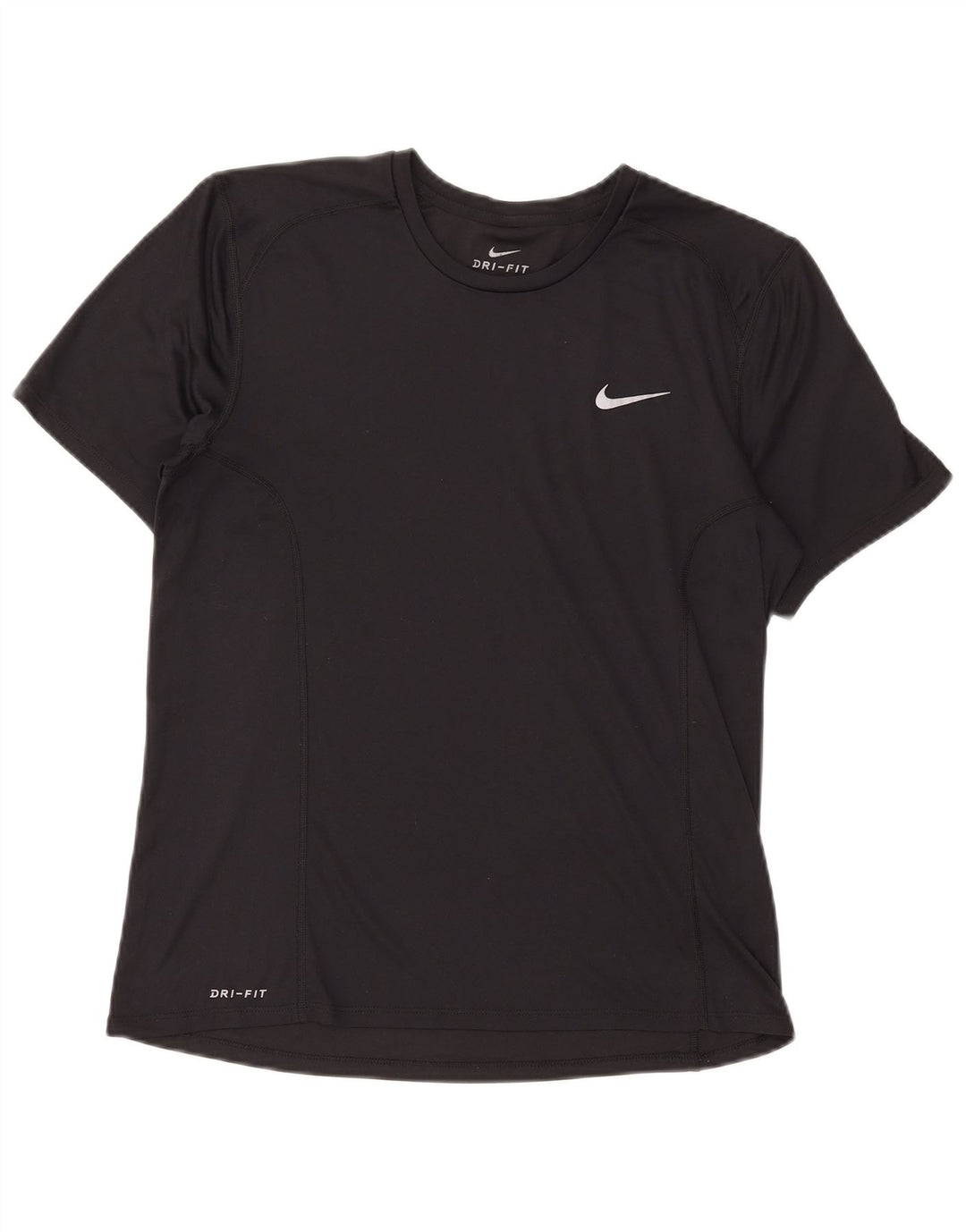 Nike Womens Dri Fit T-Shirt Top UK 14 Grand Noir