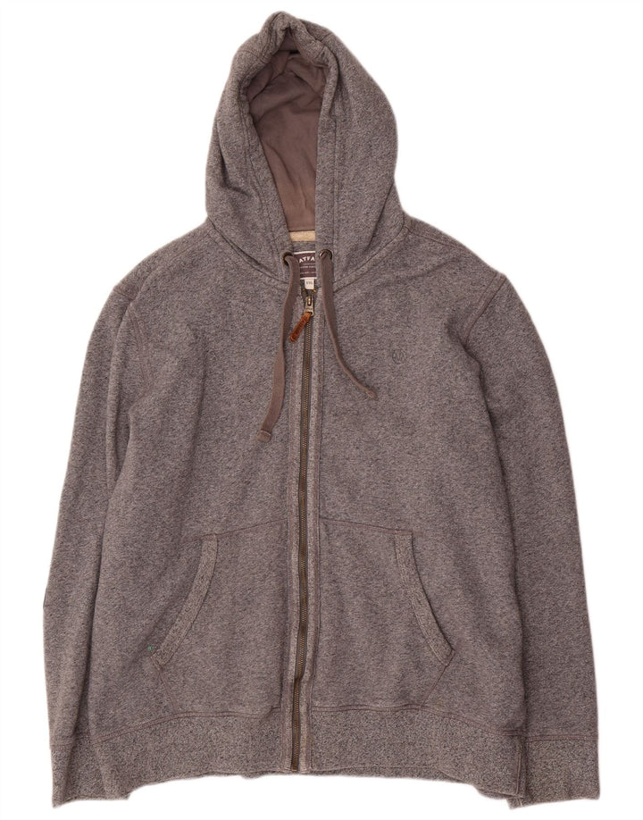 Fat Face Pull à capuche zippé pour homme 2XL Gris Coton