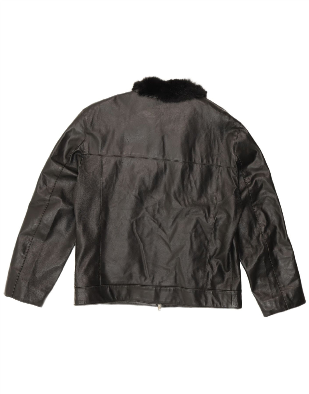 Society Veste en cuir pour femme UK 20 2XL Cuir noir