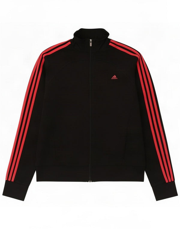 Veste de survêtement Adidas Climalite pour femme UK 16/18 Large Noir Polyester