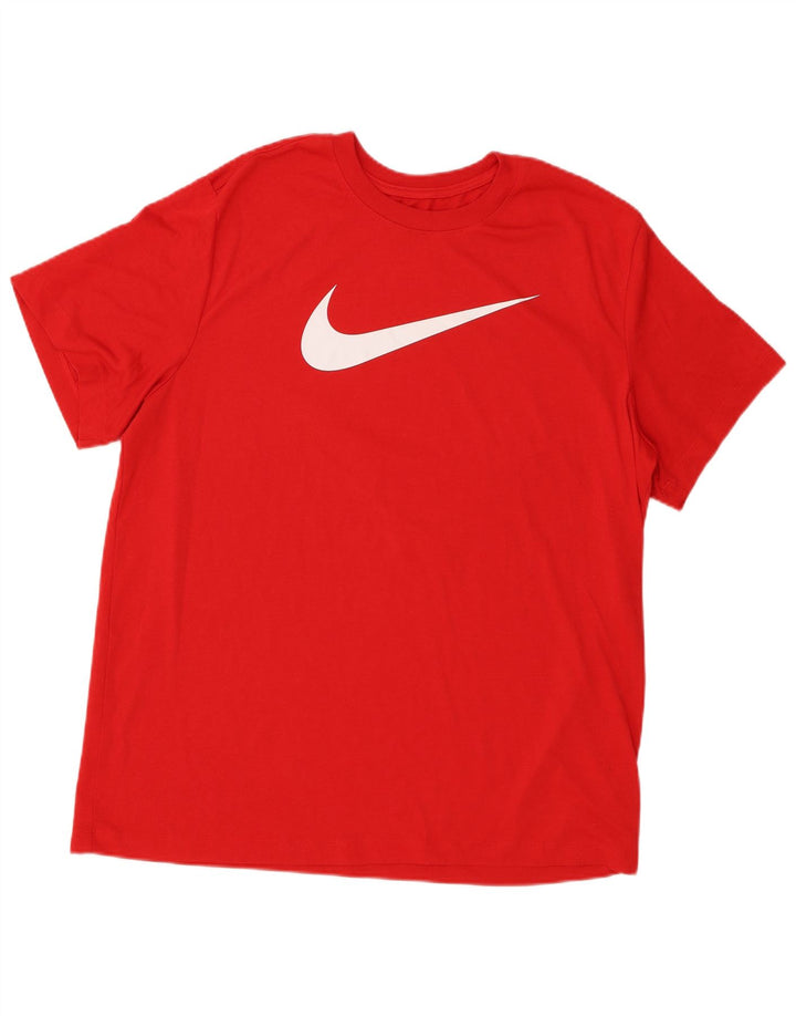 Nike Hommes Dri Fit Graphic T-Shirt Top XL Rouge Polyester