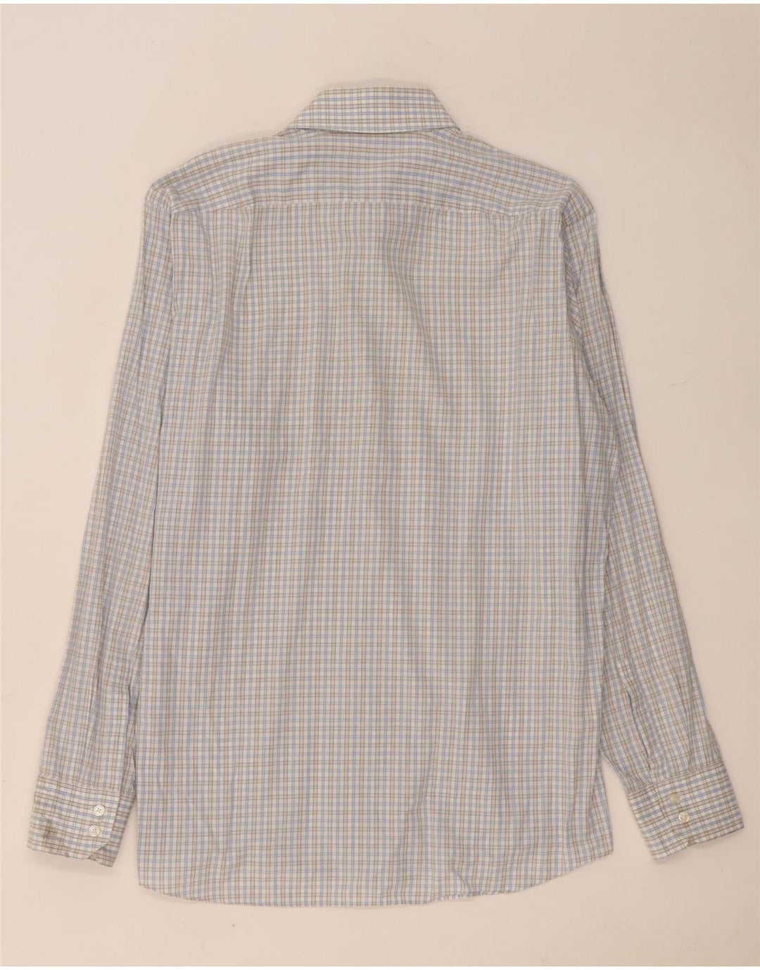 Hugo Boss Chemise coupe régulière pour homme Taille 16 1/2 Grand coton vichy bleu