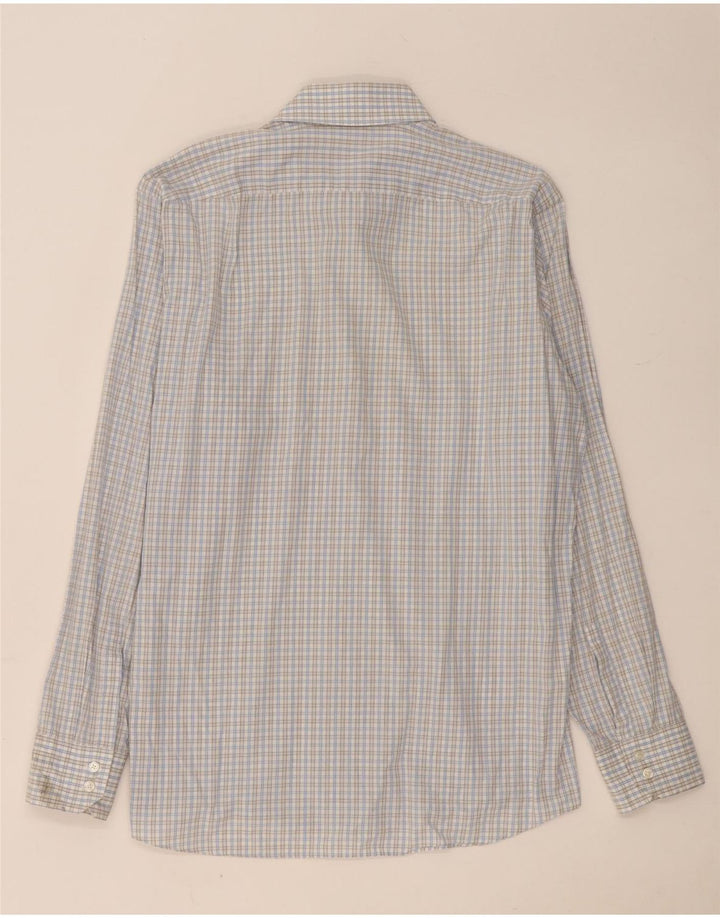 Hugo Boss Chemise coupe régulière pour homme Taille 16 1/2 Grand coton vichy bleu