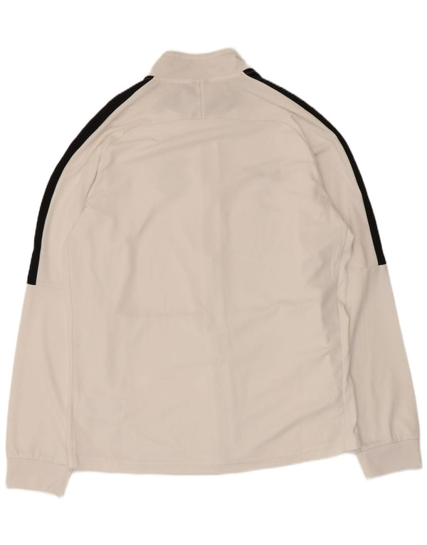 Nike Hommes Dri Fit Graphic Survêtement Top Veste Large Blanc Colorblock