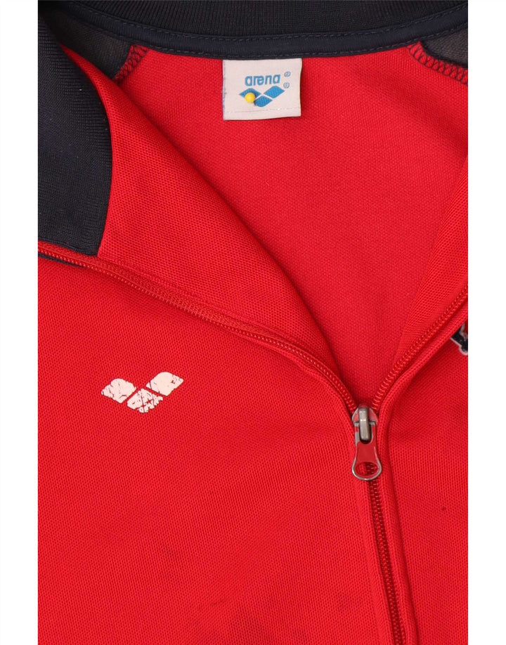 Arena Veste de Survêtement Graphique Homme Large Rouge Colorblock Coton