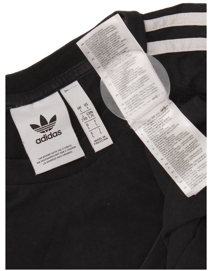 Adidas Haut à manches longues pour homme Grand coton noir
