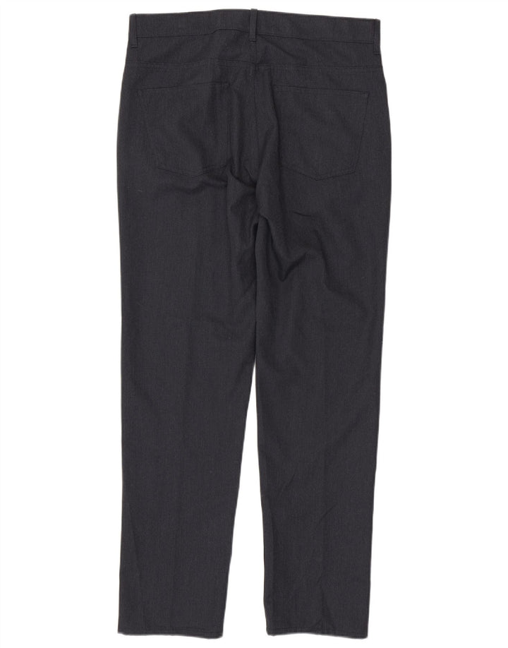 Marks & Spencer Pantalon de costume droit pour homme W34 L33 Bleu marine Polyester