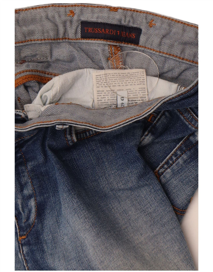 Trussardi Femme Jean Skinny Effet Déchiré W29 L32 Bleu
