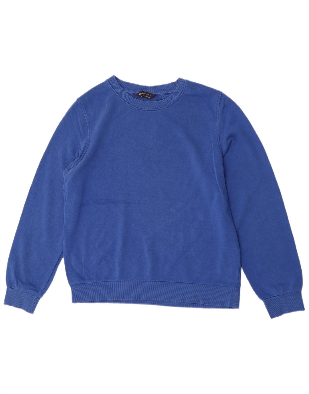 Marks & Spencer Sweat-shirt pour femme UK 12 Bleu moyen Coton