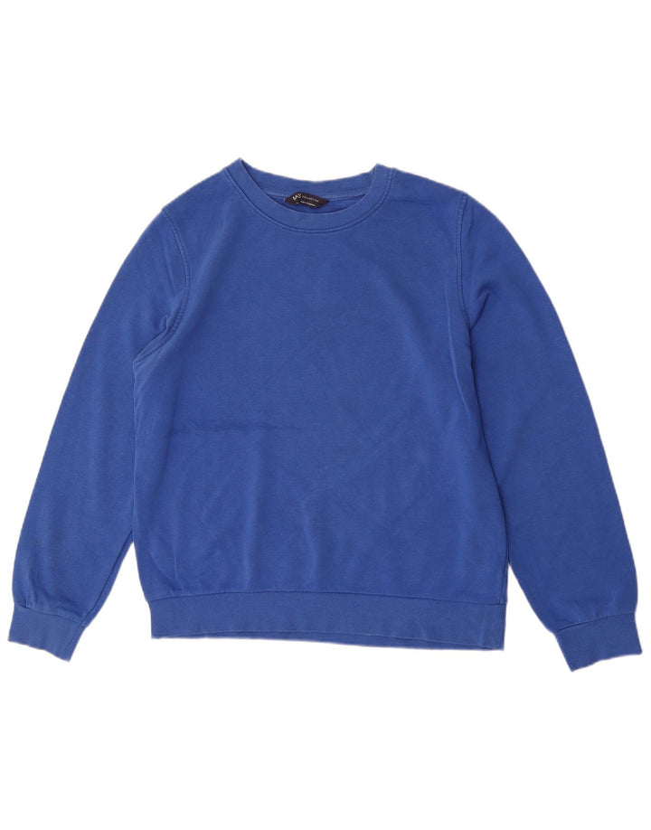 Marks & Spencer Sweat-shirt pour femme UK 12 Bleu moyen Coton