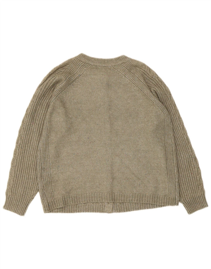 Marks & Spencer Pull Cardigan Femme UK 14 Kaki Moyen Polyester