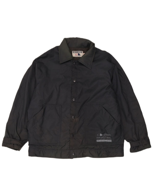 Americanino Veste Bomber Homme UK 40 Large Noir Nylon