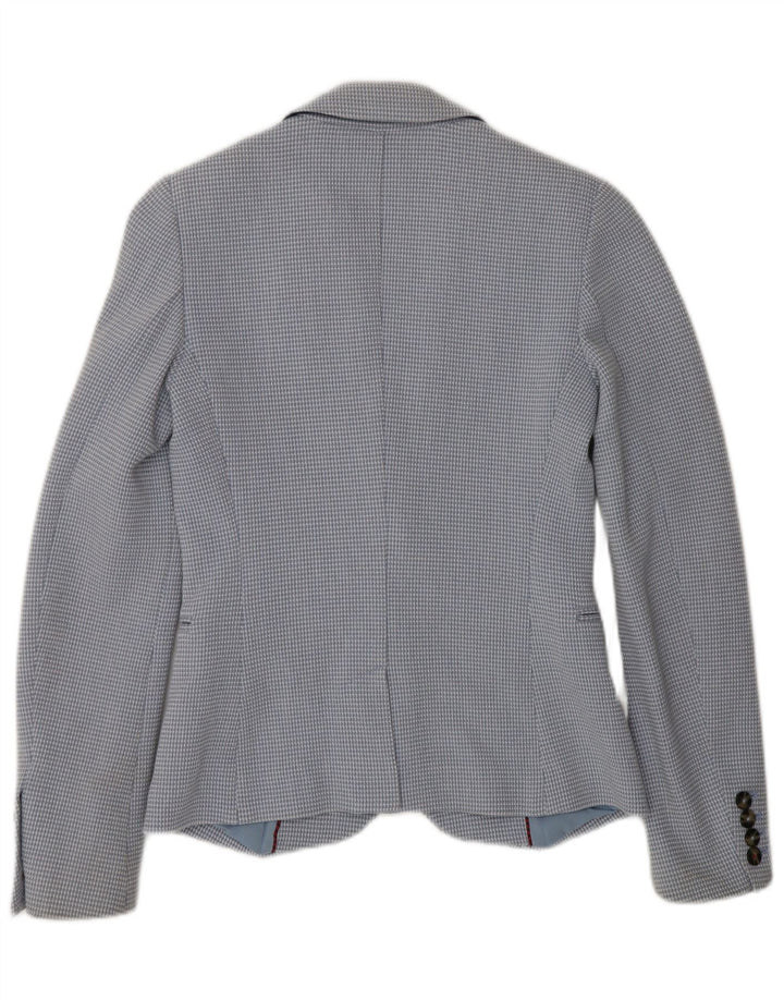 TOMMY HILFIGER Veste blazer à 2 boutons pour femme US 2 XS Bleu à carreaux en coton