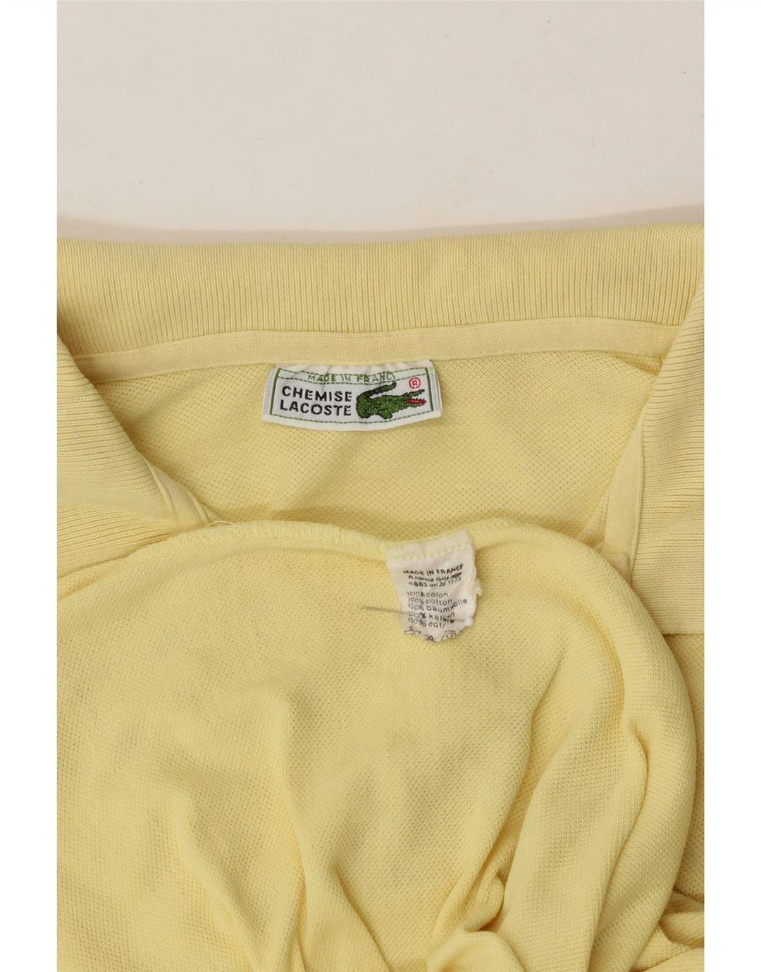 LACOSTE Mens Polo Shirt Size 4 Medium Yellow Cotton Vintage Lacoste and Second-Hand Lacoste from Messina Hembry 