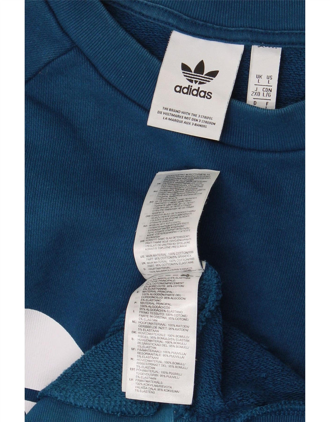 ADIDAS Sweat-shirt graphique pour hommes, grand coton bleu