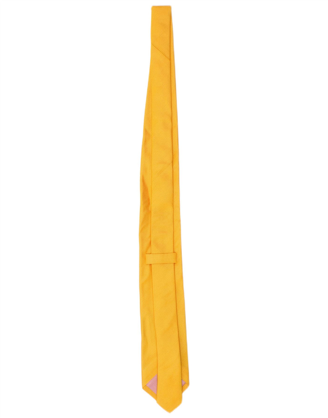 Cravate Homme Rose Taille Unique L54 Soie Jaune