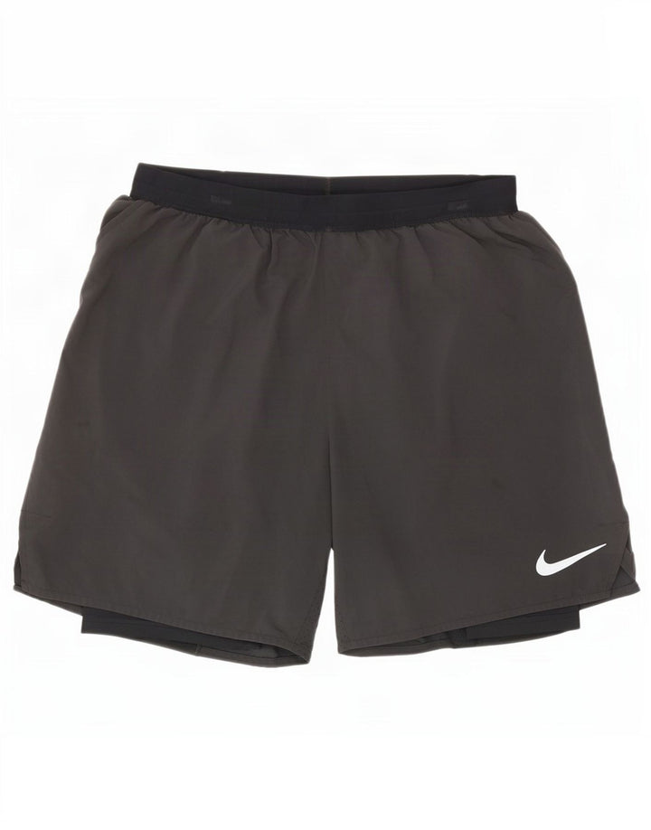 Nike Short de sport Dri Fit pour homme en polyester color block Taille L