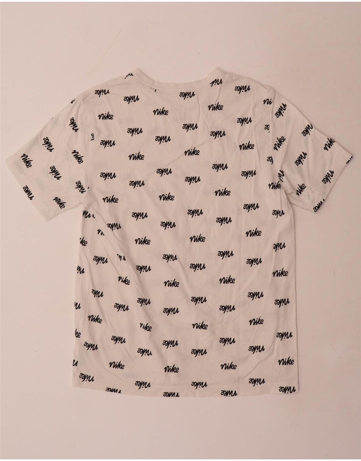 Nike T-shirt graphique pour homme en coton blanc moyen