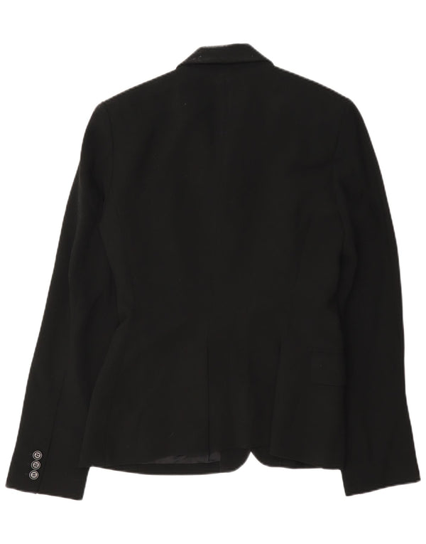 French Connection Veste Blazer 3 Boutons Femme UK 10 Petit Noir Polyester