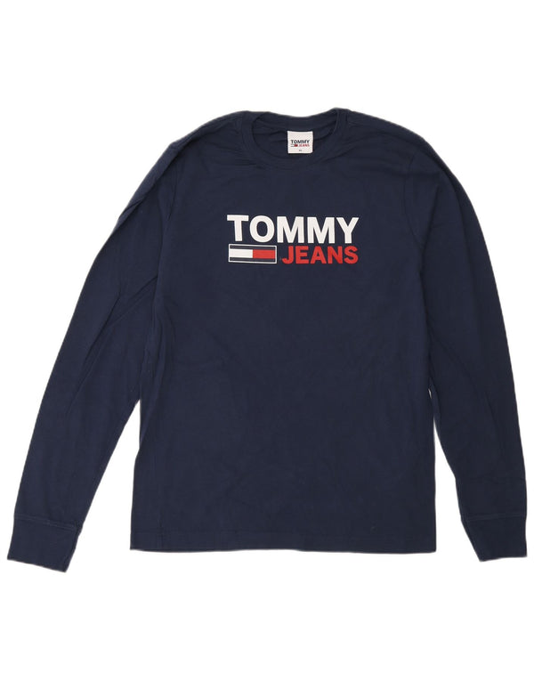 Tommy Hilfiger Haut graphique à manches longues pour homme en coton bleu marine XS