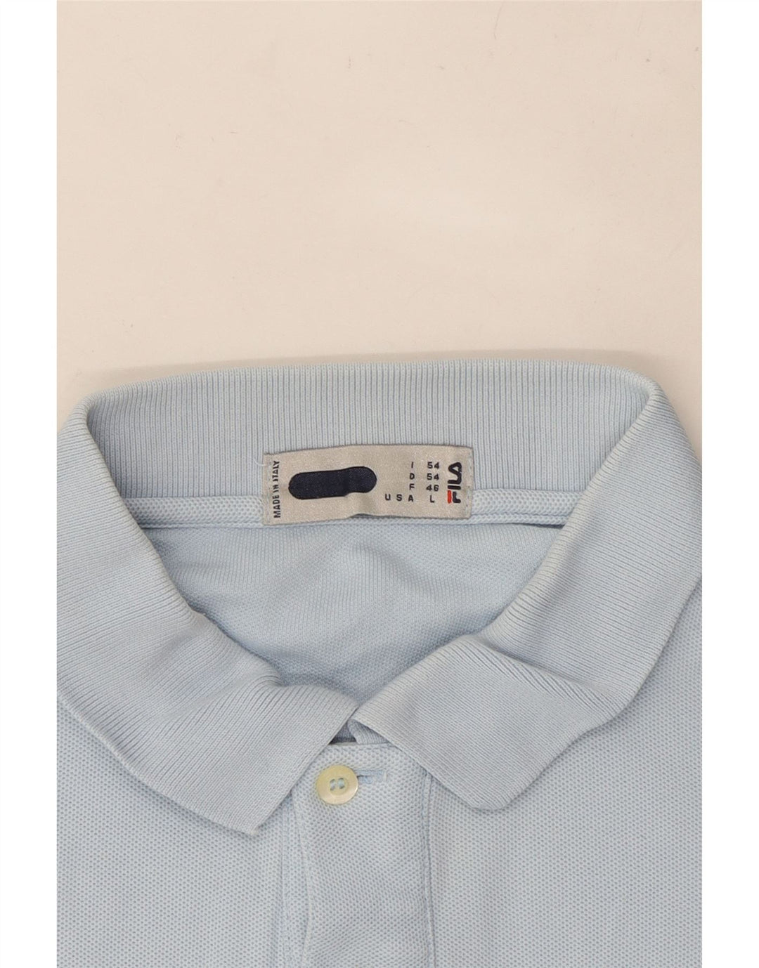 FILA Polo à manches longues pour hommes, grand bleu