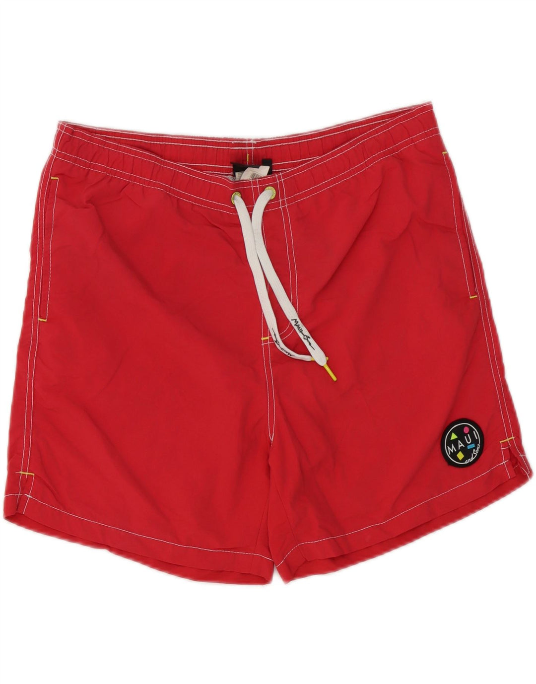Maui and Sons Short de Bain Homme Rouge Moyen Polyamide