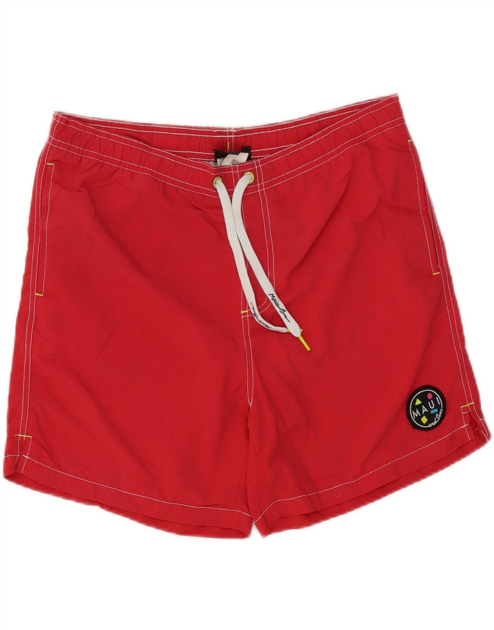 Maui and Sons Short de Bain Homme Rouge Moyen Polyamide
