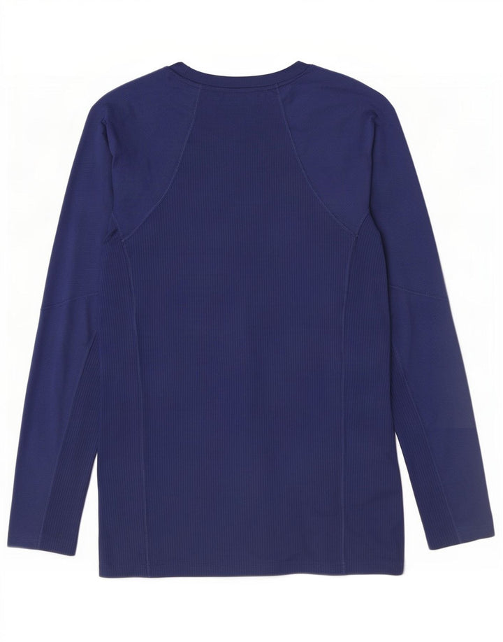 Nike Hommes Dri Fit Haut Manches Longues XL Bleu Marine Polyester